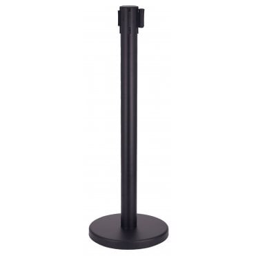 Black Barrier Retracable Posts - Each