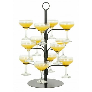 Black Cocktail Tree 9 glass holder