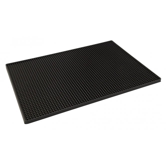 Metropolitan Barware Black Rubber Bar Mat (12” x 18”)