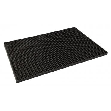 Black Rubber Bar Mat (12” x 18”)