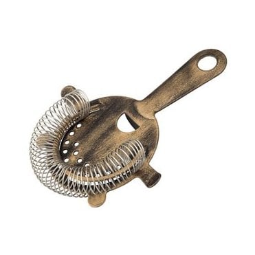Vintage Copper Bar Strainer 4 Prong Deluxe