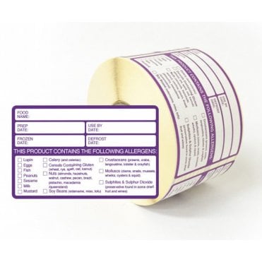 Food Preparation & Allergen Warning Labels | Box of 500