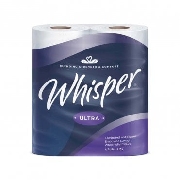 Whisper Ultra Toilet Roll 3ply | Box of 40