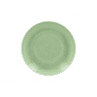 Vintage Flat Coupe Plate Green 27cm | Box of 12