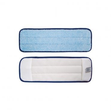 Blue Short Pile Microfibre Flat Mop