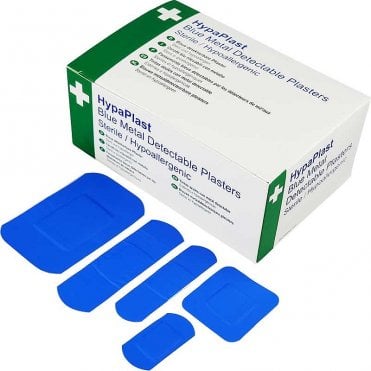 HypaPlast Assorted Blue Metal Detectable Plasters | Box of 100