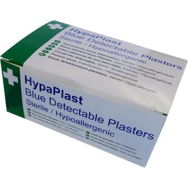 HypaPlast Blue Catering Plasters 7.2x5cm  | Pack of 100