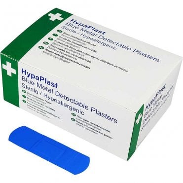 HypaPlast Blue Metal Detectable Catering Plasters 7.2x2.5cm | Box of 100