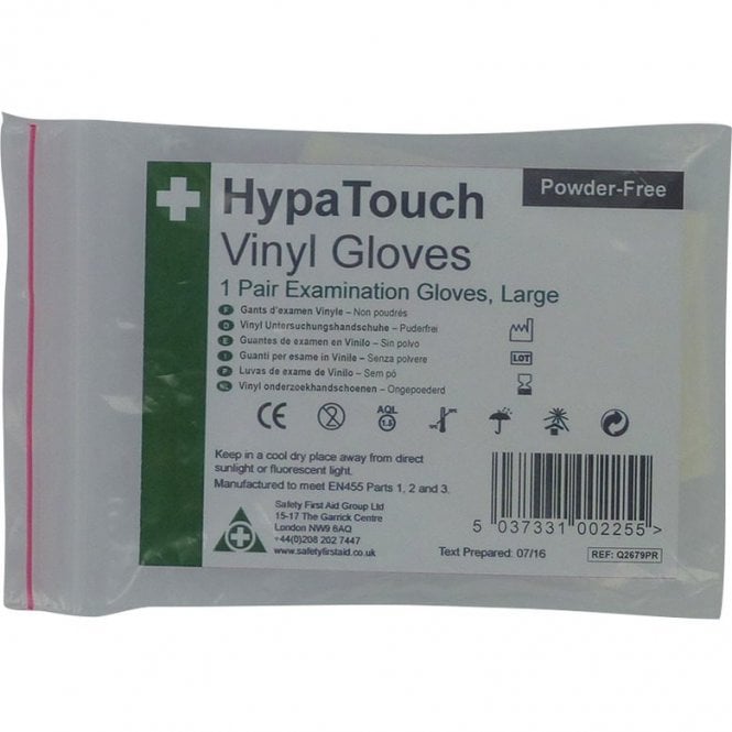 Safety First Aid HypaTouch Vinyl Gloves