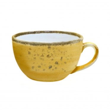 Java Decorated Breakfast Cup/Cappuccino Cup Sunrise Yellow 34cl 12oz | Box of 12