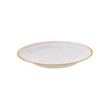Java Decorated Coffee Saucer Barley Cream 15cm 5.5" | Box of 12