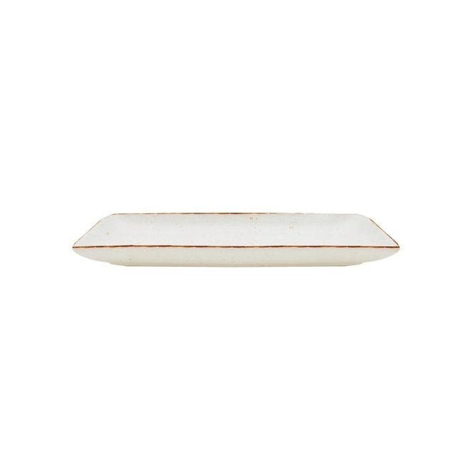 Sango Java Decorated Rectangular Tray Barley Cream 21x8cm | Box of 6
