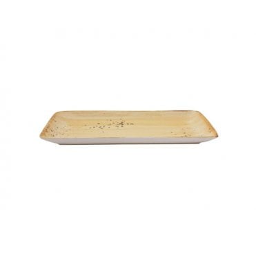 Java Decorated Rectangular Tray Sunrise Yellow 25x10cm | Box of 6