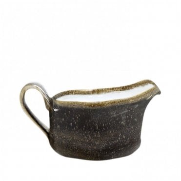 Java Decorated Sauce Boat Woodland Brown 19cl 6.7oz | Box of 6