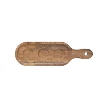 Mango Woodware 3 Dip Pot Board 45x14cm | Box of 4