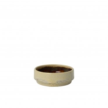 Aurora Vesuvius Amber Round Stacking Tray 7.5cm 7.67cl (3" 2 7/10oz) | Box of 12