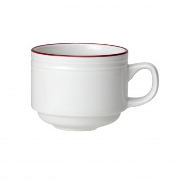 Bead Maroon Band Stacking Cup 20cl (7oz) | Box of 12