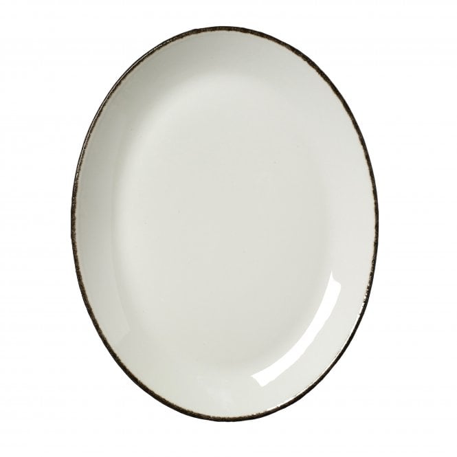 Steelite Charcoal Dapple Oval Coupe Plate 30.5cm (12