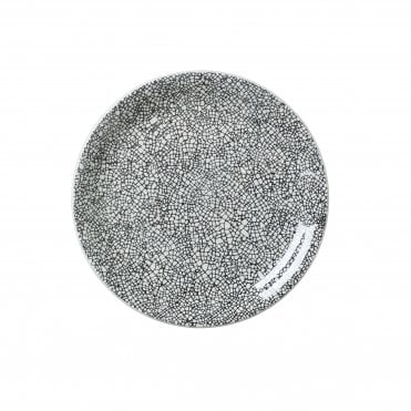 Ink Crackle Black Coupe Plate 20.25cm (8") | Box of 12