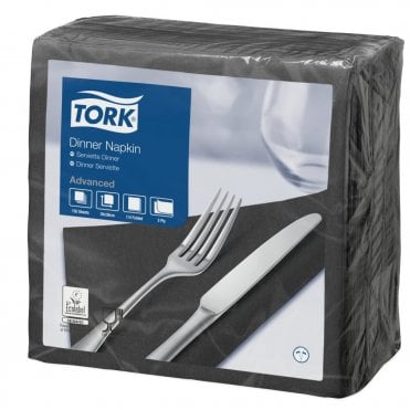 Black Dinner Napkin 2ply 4 Fold | Box of 1800