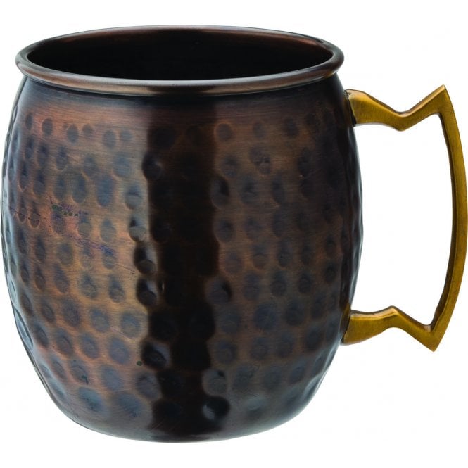 Utopia Aged Copper Hammered Round Mug 19oz (54cl) | Box of 6