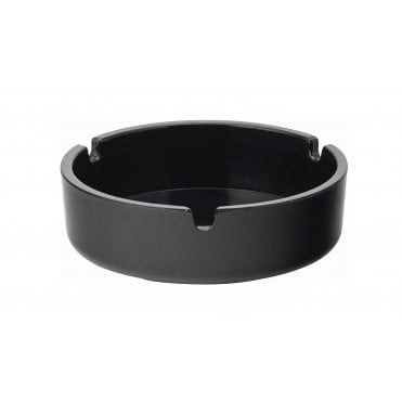 Black Melamine Ashtray 4" (10cm) | Box of 10