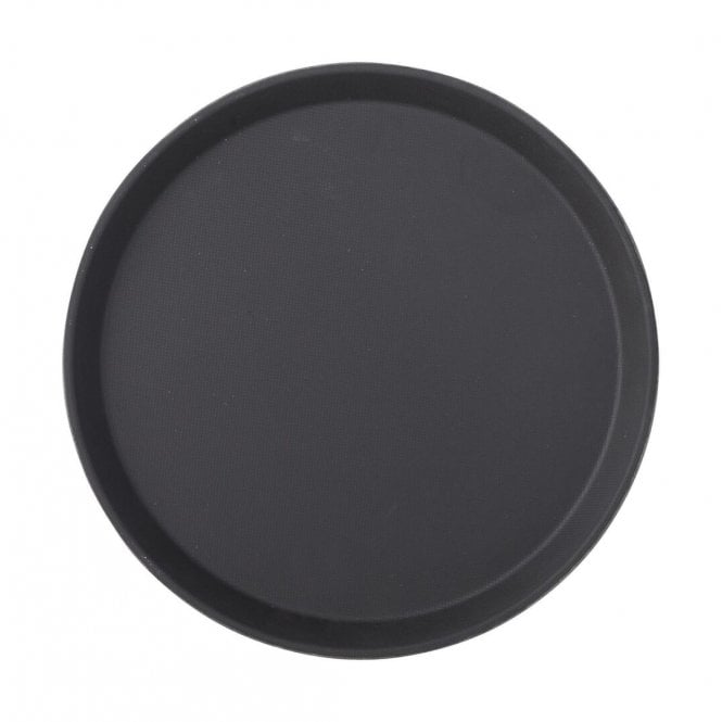 Utopia Black Non Slip Tray Round 11