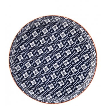 Cadiz Blue & Orange Plate 10.5" (27cm) | Box of 6