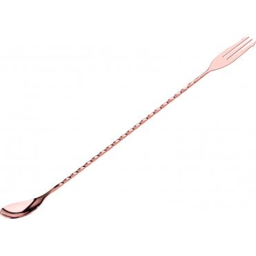 Fork End Copper Cocktail Mixing Spoon 12" (30cm) | Box of 12