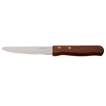 Large Wooden Handle Steak Knife | Box of 12