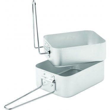 Mess Tins with Foldable Handles - Set of 2 | Box of 1