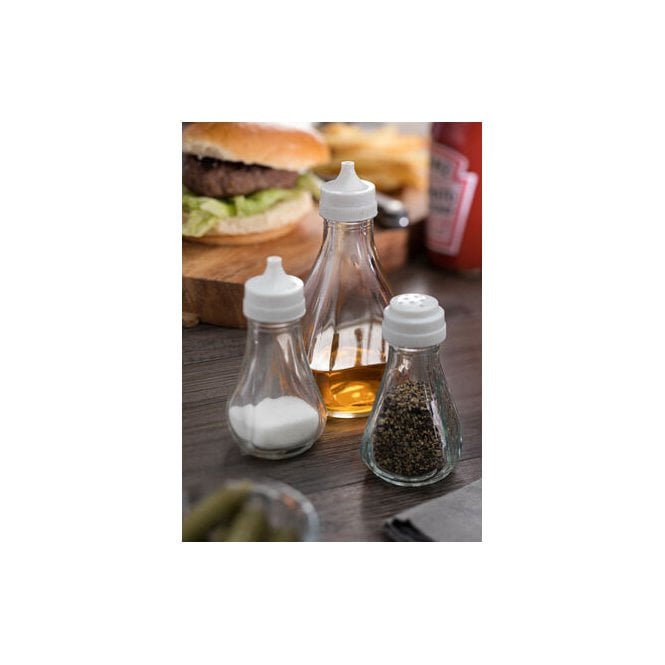 Utopia Pepper Pot White Plastic Top | Box of 48