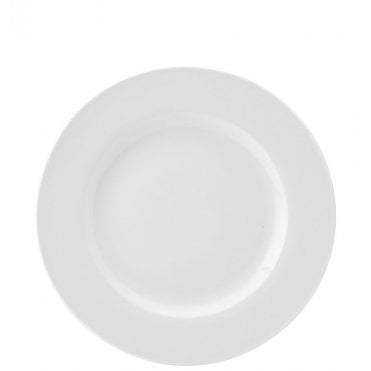 Pure White Wide Rim Plate 10.6" (27cm) | Box of 18