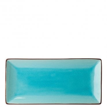 Soho Aqua Rectangular Plate (30 x 14cm) | Box of 6