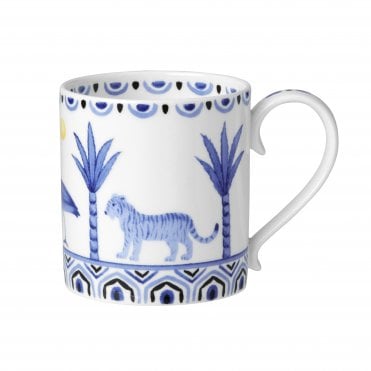 Sultan's Garden Blue Coupe Mug 9cm 35cl (3 1/2" 12 1/3oz) | Box of 12