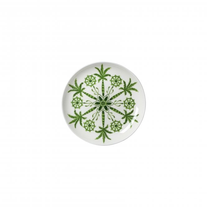 William Edwards Sultan's Garden Green Coupe Butter Dish 11cm (4 1/2