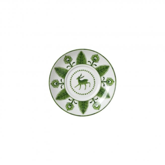 William Edwards Sultan's Garden Green Coupe Espresso Saucer 12cm (4 3/4