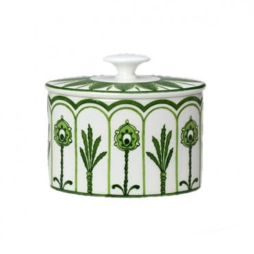 Sultan's Garden Green Coupe Oval Sugar 9cm 22.5cl (3 1/2" 8oz) Lid Sold Separately | Box of 12