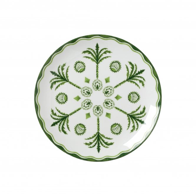 William Edwards Sultan's Garden Green Coupe Plate 21cm (8 1/4
