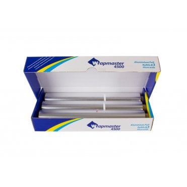 Wrapmaster 3000 Aluminimum Foil Refills 45cmx90M | Pack of 3