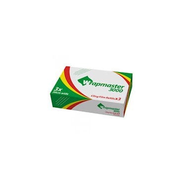 Wrapmaster 3000 cling Film Refills 30cmx300M | Pack of 3